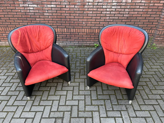 Image 1 of 2x Leolux Excalibur Armchairs