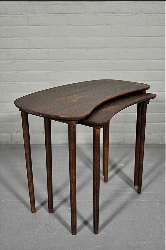 Image 1 of Striking Rosewood Nesting Table