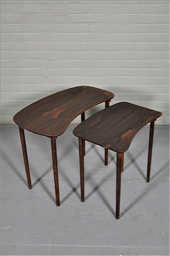 Image 1 of Striking Rosewood Nesting Table