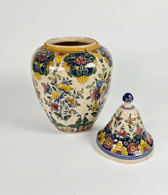 Image 1 of Oud Delft - Nijmegen - Vase XL - Polychrome - 2e moitié du 20e siècle