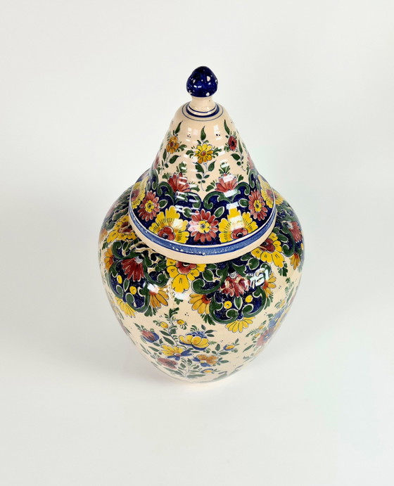 Image 1 of Oud Delft - Nijmegen - Vase XL - Polychrome - 2e moitié du 20e siècle