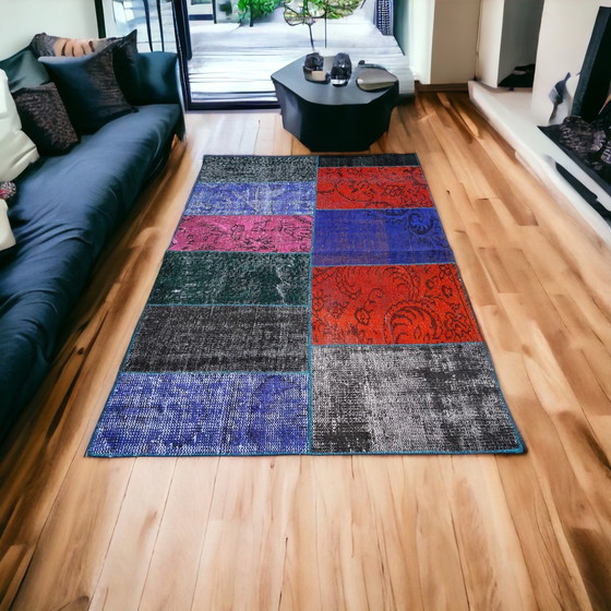 Image 1 of Tapis turc vintage en patchwork