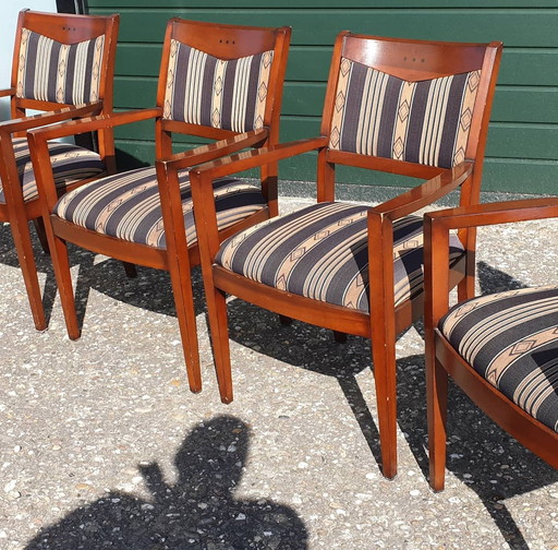 6 Schuitema cherry wood armchairs