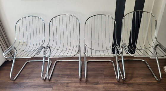 Image 1 of 4x Mid - Century Italian dining chair