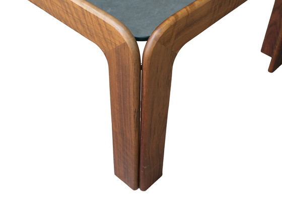 Image 1 of Scandinavian Wood and smoked glass coffee table