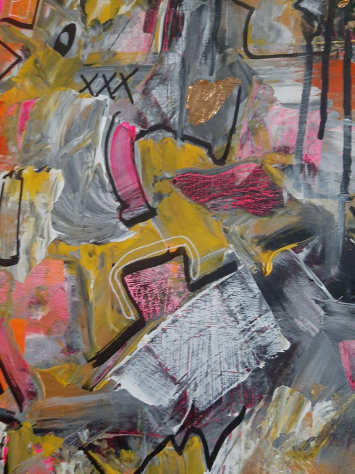 Sacha van Keep I want it all schilderij – schilderijen tekeningen, Canvas, Abstract (photo 2 of 5)