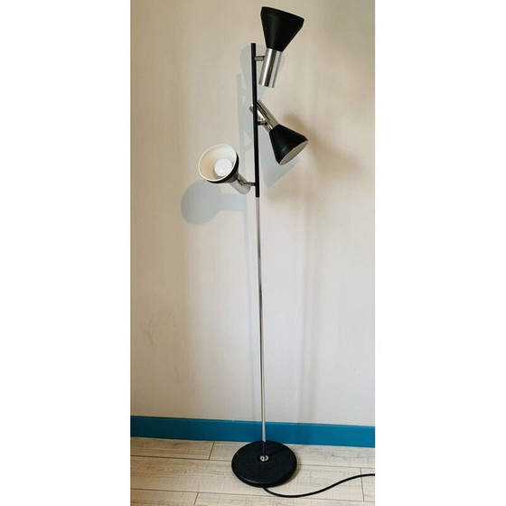 Image 1 of Vintage floor lamp with 3 dbgm lights by Cosack, 1970