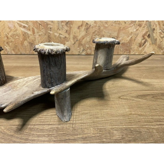 Image 1 of Vintage deer antler candle holder