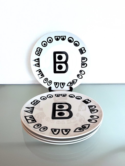 Set Of Four Walter Van Beirendonck X Ikea Glödande Dinner Plates (2016)