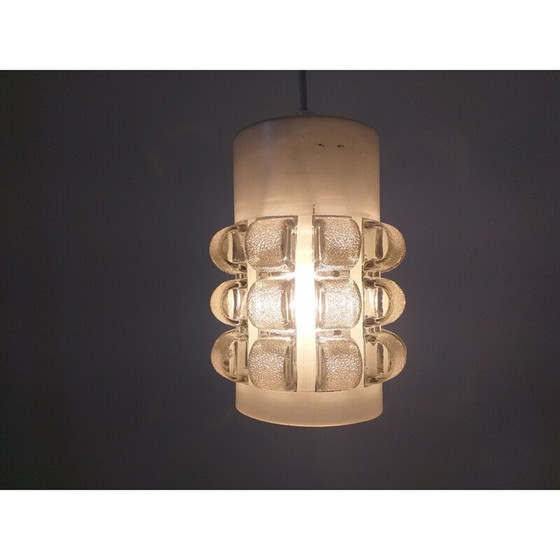 Image 1 of Lámpara colgante de cristal de mediados de siglo, Italia, década de 1960