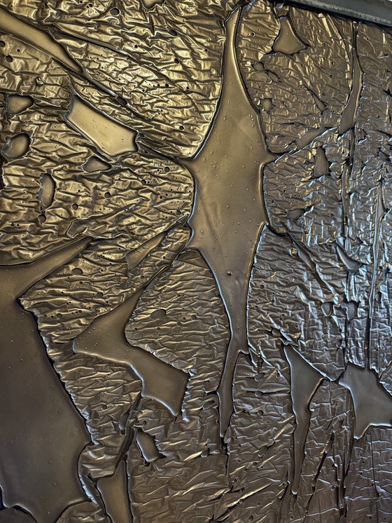 Image 1 of Brutalist Copper And Glass Wall Panel