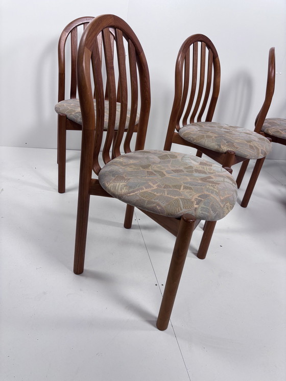 Image 1 of 6 Pieces Vintage Dining Chairs Teak Danish Koefoed