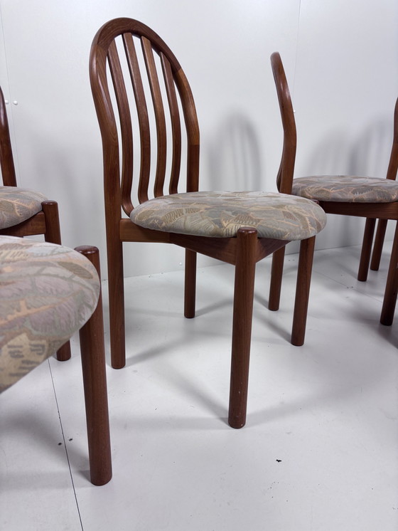 Image 1 of 6 Pieces Vintage Dining Chairs Teak Danish Koefoed