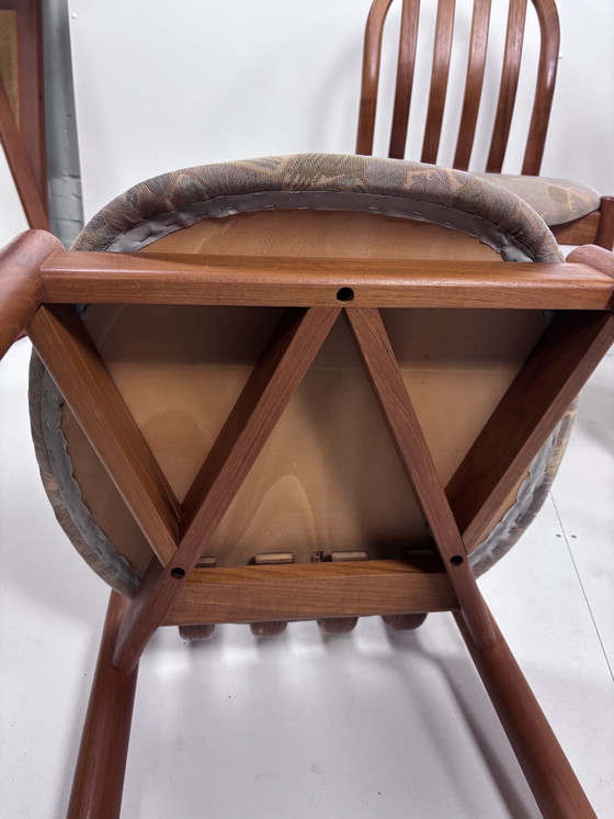 Image 1 of 6 Pieces Vintage Dining Chairs Teak Danish Koefoed