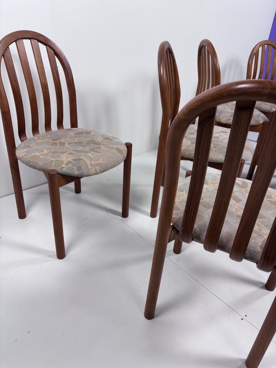 Image 1 of 6 Pieces Vintage Dining Chairs Teak Danish Koefoed