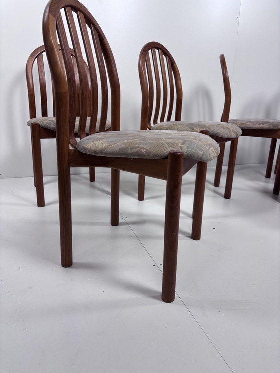 Image 1 of 6 Pieces Vintage Dining Chairs Teak Danish Koefoed
