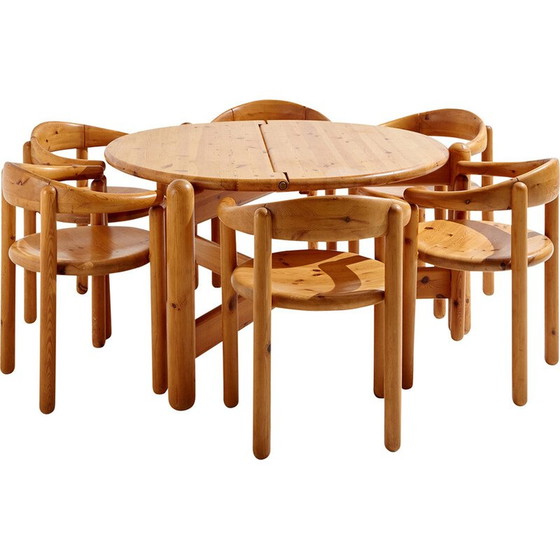 Image 1 of Vintage pine dining set by Rainer Daumiller for Hanex, 1980