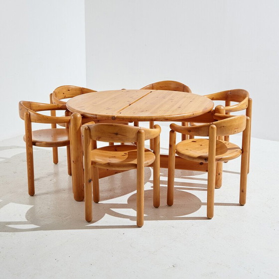 Image 1 of Vintage pine dining set by Rainer Daumiller for Hanex, 1980