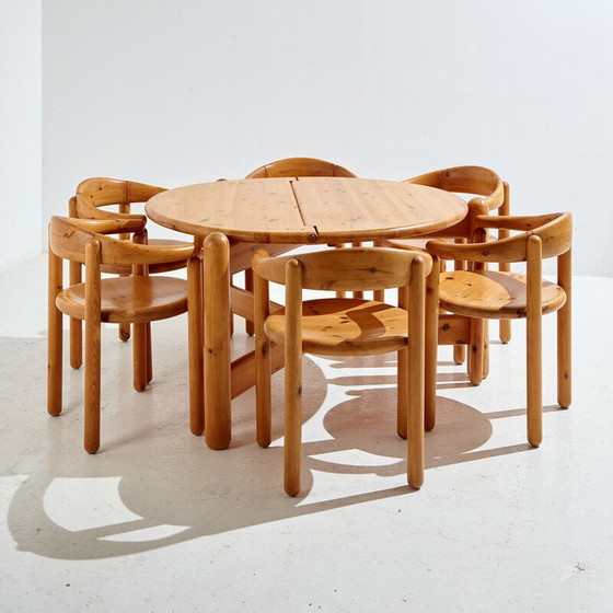 Image 1 of Vintage pine dining set by Rainer Daumiller for Hanex, 1980