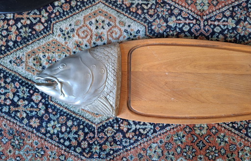 Tagliere da portata vintage Salmone XXL
