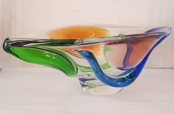 Image 1 of Rhapsody Glass Bowl By Frantisek Zemek For Mstisov, 1950S