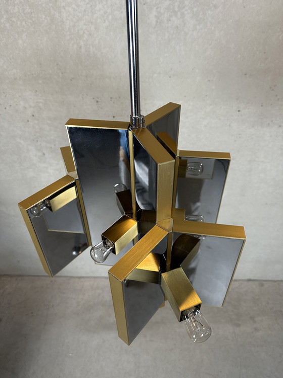 Image 1 of Lampadario vintage di design 'metrico' - Sciolari