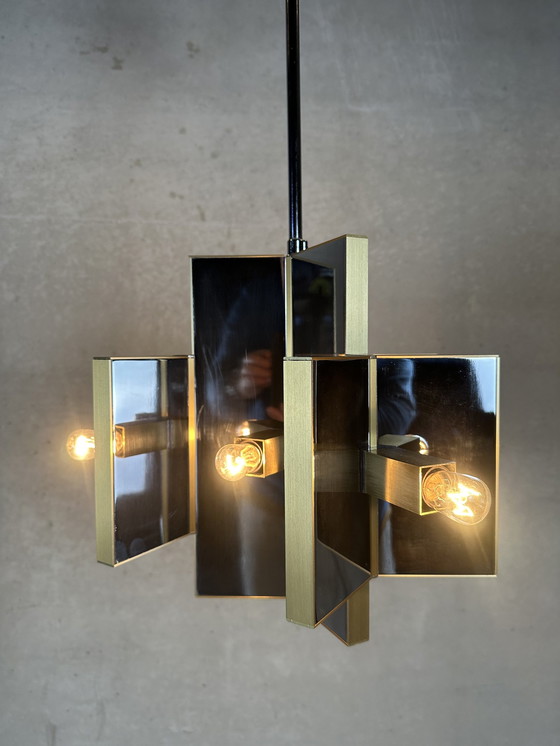 Image 1 of Lampadario vintage di design 'metrico' - Sciolari