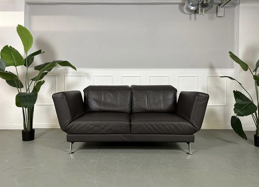 Brühl Moule Designer Sofa Leather Brown Couch