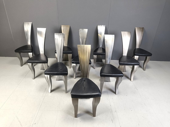 Image 1 of Set Of 10 Dining Chairs By Hans Kopla, 1990S