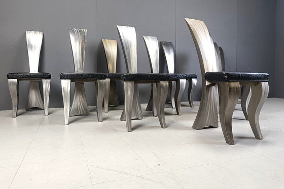 Image 1 of Set Of 10 Dining Chairs By Hans Kopla, 1990S