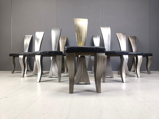 Image 1 of Set Of 10 Dining Chairs By Hans Kopla, 1990S