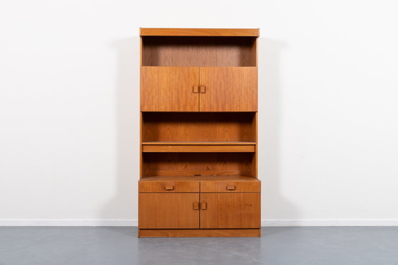 Image 1 of Mobiletto vintage danese in teak impiallacciato degli anni &#39;70 di Denka