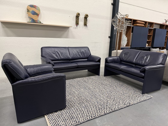 Image 1 of Sillón Leolux Bora Beta Cuero Azul