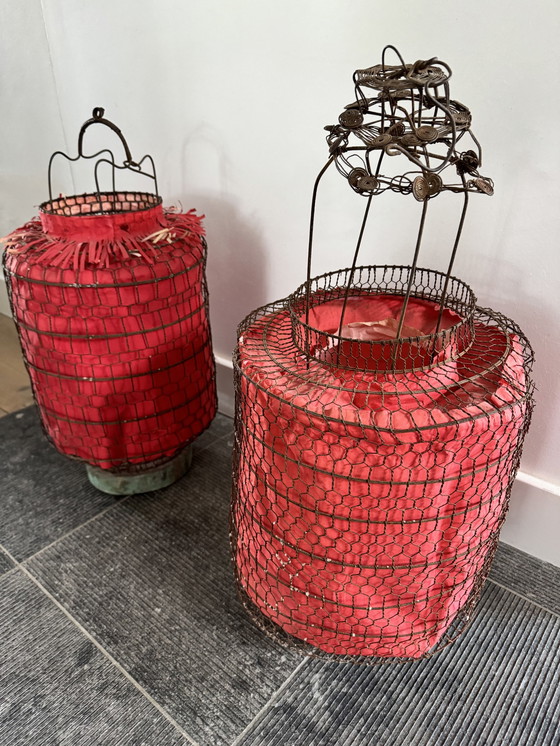 Image 1 of 2X, Cinese autentico - Lanterne rosse - 
