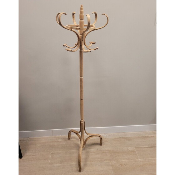 Image 1 of Vintage coat rack in sprayed beech wood for Thonet