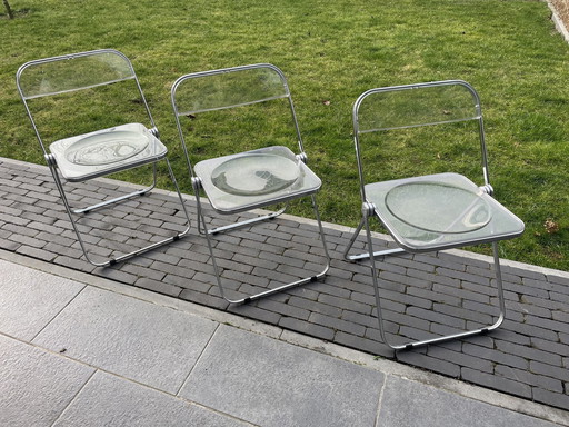 3 Plia Castelli Folding Chairs By Giancarlo Piretti