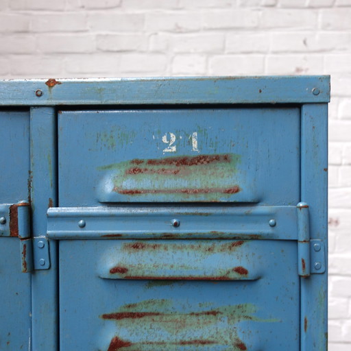 Vintage industrial 3-door locker