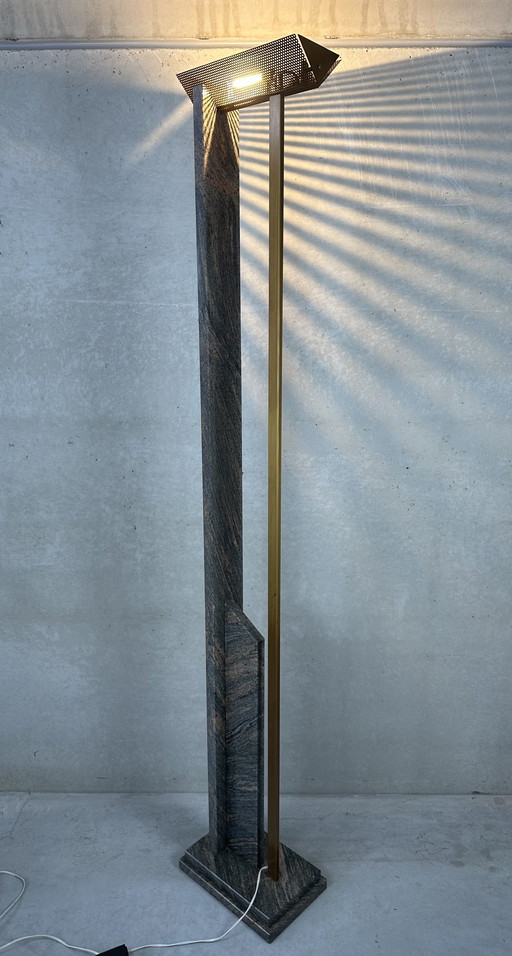 Vintage granite floor lamp