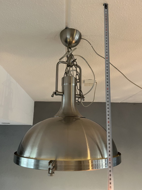 Image 1 of 2x Industrial Steel Ceiling Lamp