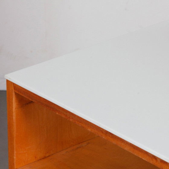 Image 1 of Vintage opalized glass nightstand by Mojmir Pozar for Up Zavody, Czechoslovakia 1960