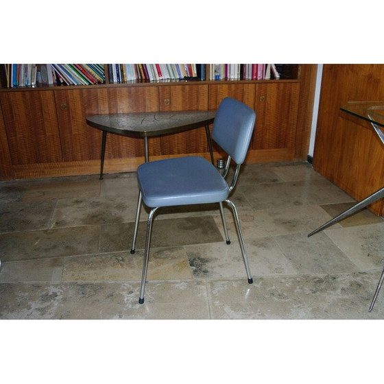 Image 1 of Vintage ski and chrome chair 1950s