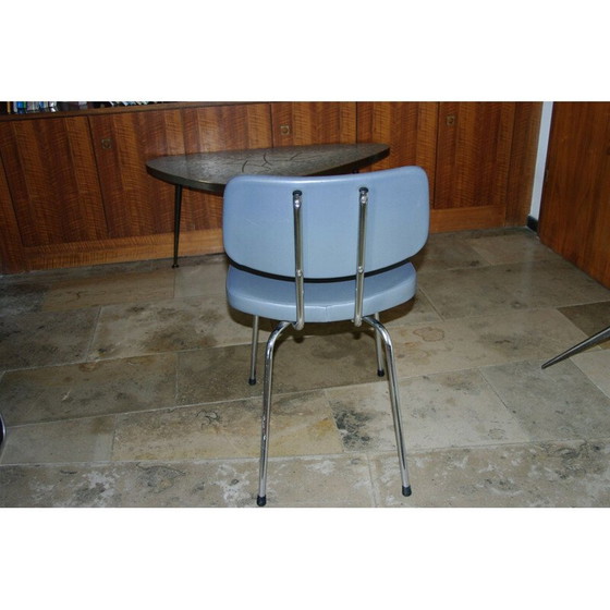 Image 1 of Vintage ski and chrome chair 1950s