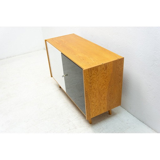 Vintage U-450 lowboard in beech by Jiří Jiroutek for Interiér Praha, Czechoslovakia 1960