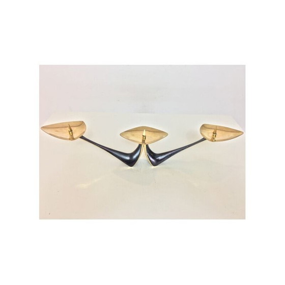 Image 1 of Vintage brass candlestick by Klaus Ullrich for Faber and Schumacher, 1950