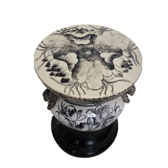 Image 1 of Asian Porcelain Plant Table, 1980s