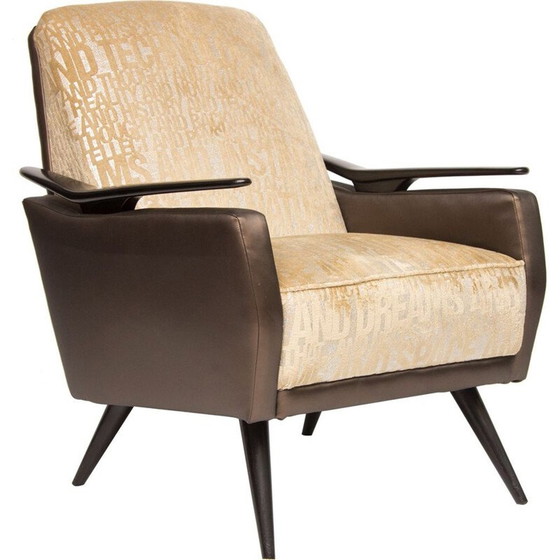 Image 1 of Vintage chocolate brown armchair 1960