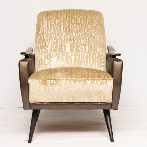 Image 1 of Vintage chocolate brown armchair 1960