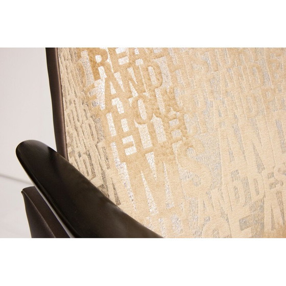 Image 1 of Vintage chocolate brown armchair 1960