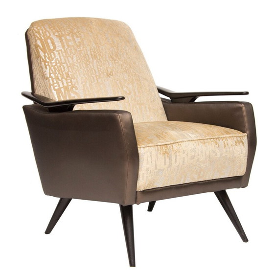 Image 1 of Vintage chocolate brown armchair 1960