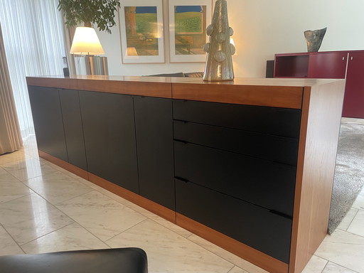 Pastoe Sideboard L-Series Black With Cherry Wood